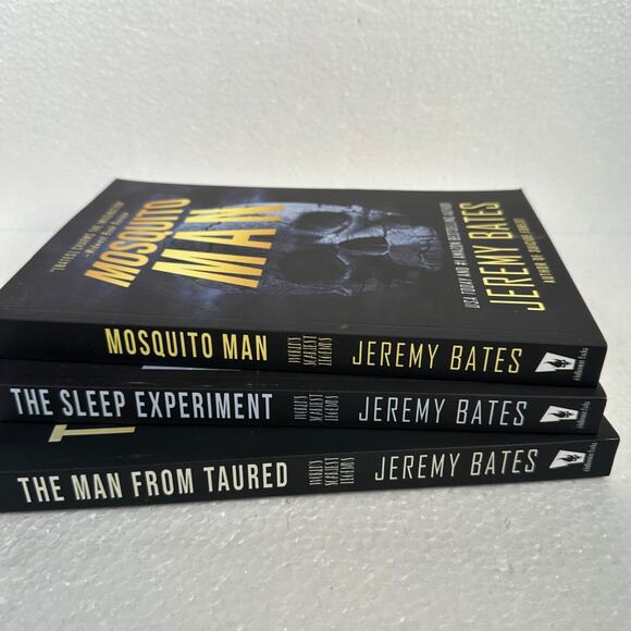 JEREMY BATES Lot of 3 Horror Books Mosquito Man Sleep Experiment Man from Taured - Picture 1 of 14